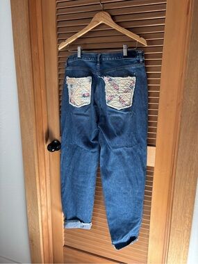 American Eagle High-Rise Dark Blue Mom Jeans